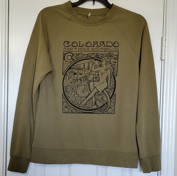 Crew neck sweatshirt Colorado Craft Beer & Cycling graphic print size XS - Picture 6 of 6